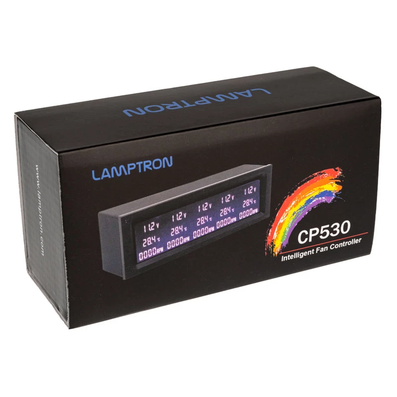 Fan Controller Lamptron CP530 — automatic fan controller with RGB, black