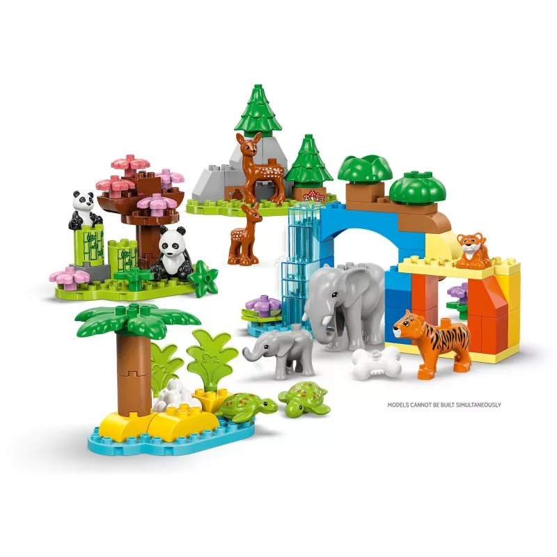 Toy set LEGO DUPLO Town Wild Animal Families 3-in-1 10446 — 92 pieces, ages 2+, 200×220×340 mm