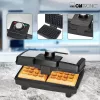 Clatronic WA 3606 waffle iron 2 waffle(s) Black,Stainless steel 800 W
