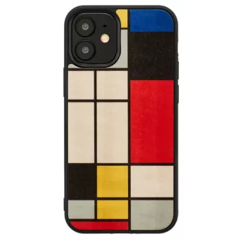 Phone case Man and Wood for iPhone 12 mini — wooden back, black frame