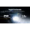Headlamp Nitecore HC70 UHE — headband flashlight, 1600 lumens, shockproof, waterproof, 0.172 kg, black