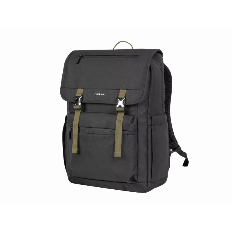 Backpack NATEC Niala Hunter Green 39.6 cm 15.6 inch Black 1 compartment 2 front pockets