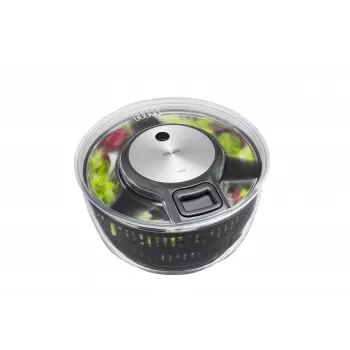 Salad spinner GEFU Speedwing 28150 — 5 L transparent bowl, button control, plastic housing