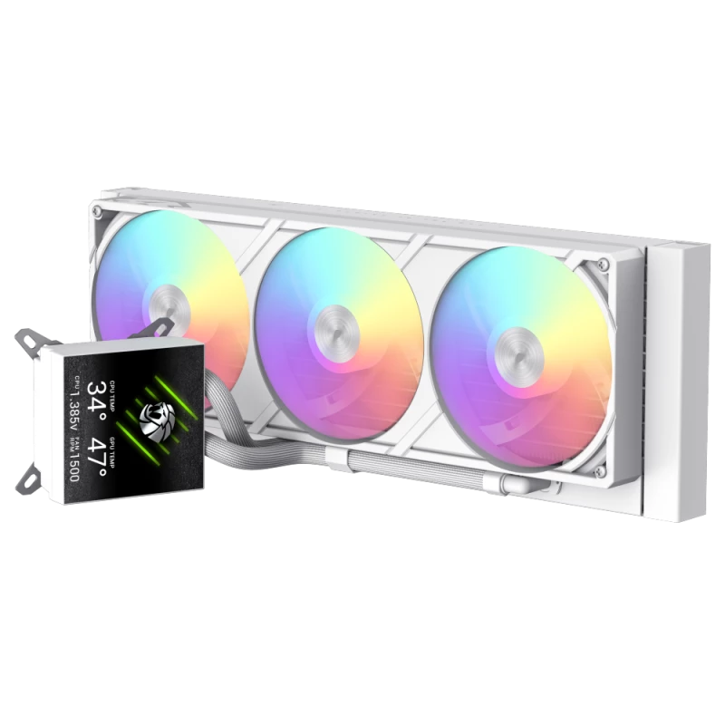 Gamemax CPU Liquid Cooler | GLACIER 360 LCD WH | Intel, AMD