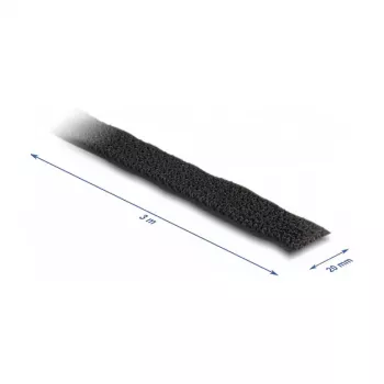 DeLOCK Hook-and-Loop tape 3m x 20mm black Nylon