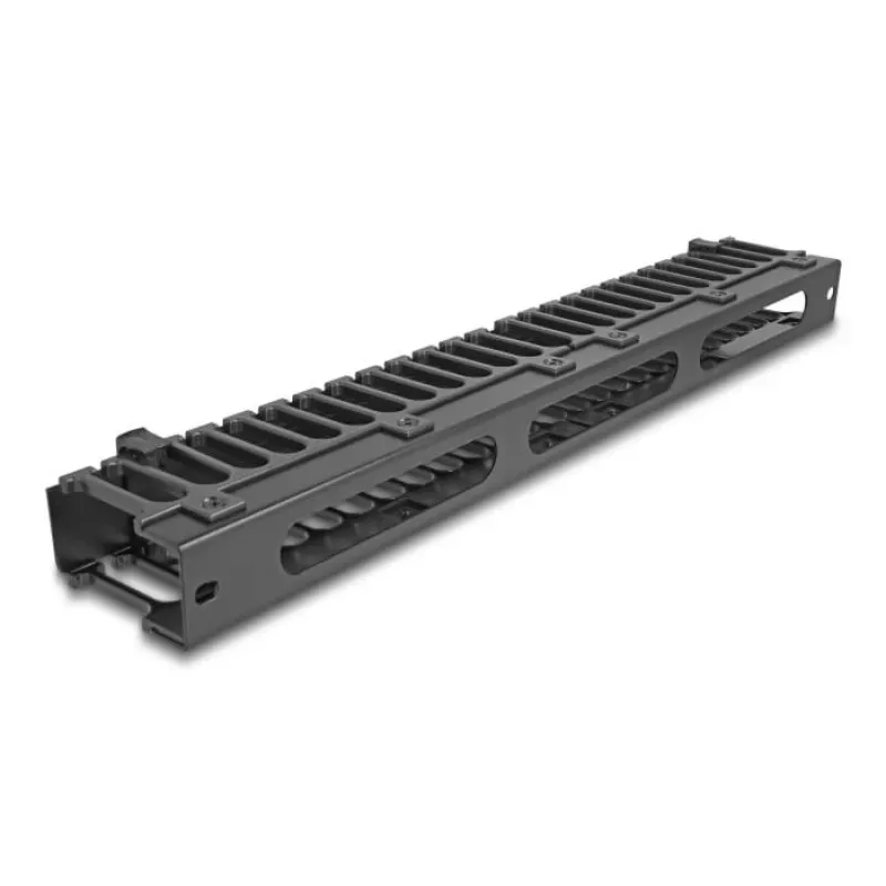 Cable management panel DeLOCK 19 inch 3 openings 1U black