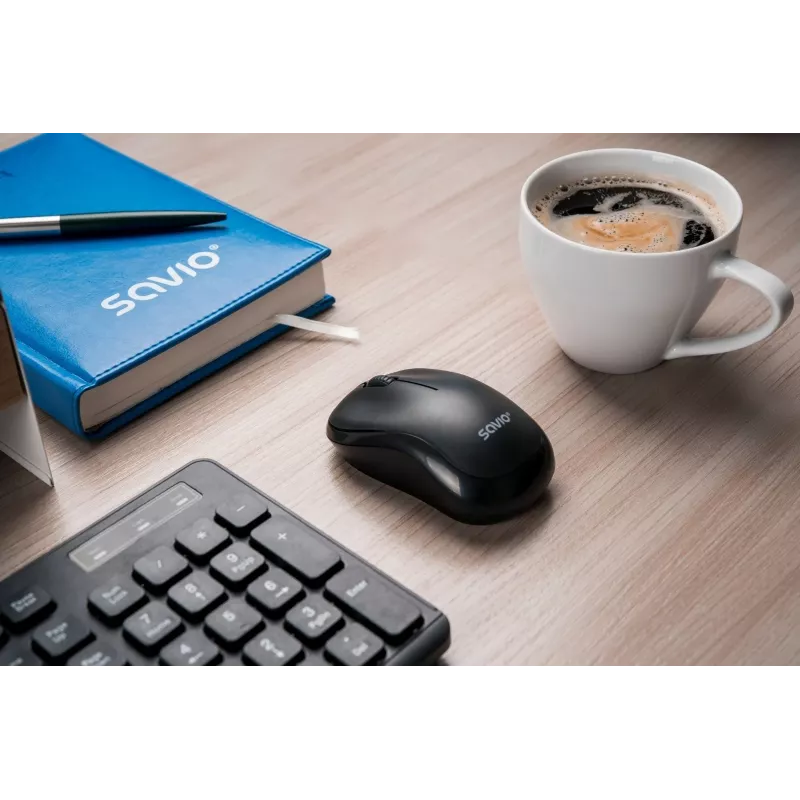 Wireless mouse SAVIO MB-03, Bluetooth interface, 1000 DPI, battery AA, 99×60×39 mm, 51 g, receiver included