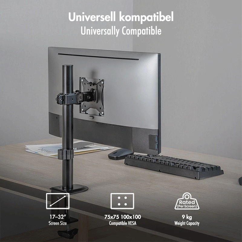 Monitor mount 17-32, 9 kg max., black