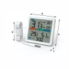 Thermometer‑Hygrometer MANTA MTO002W with external sensor (150 cm), indoor 0–+50°C, outdoor -40–+70°C, humidity 20–95% RH, comfort indicator, clock