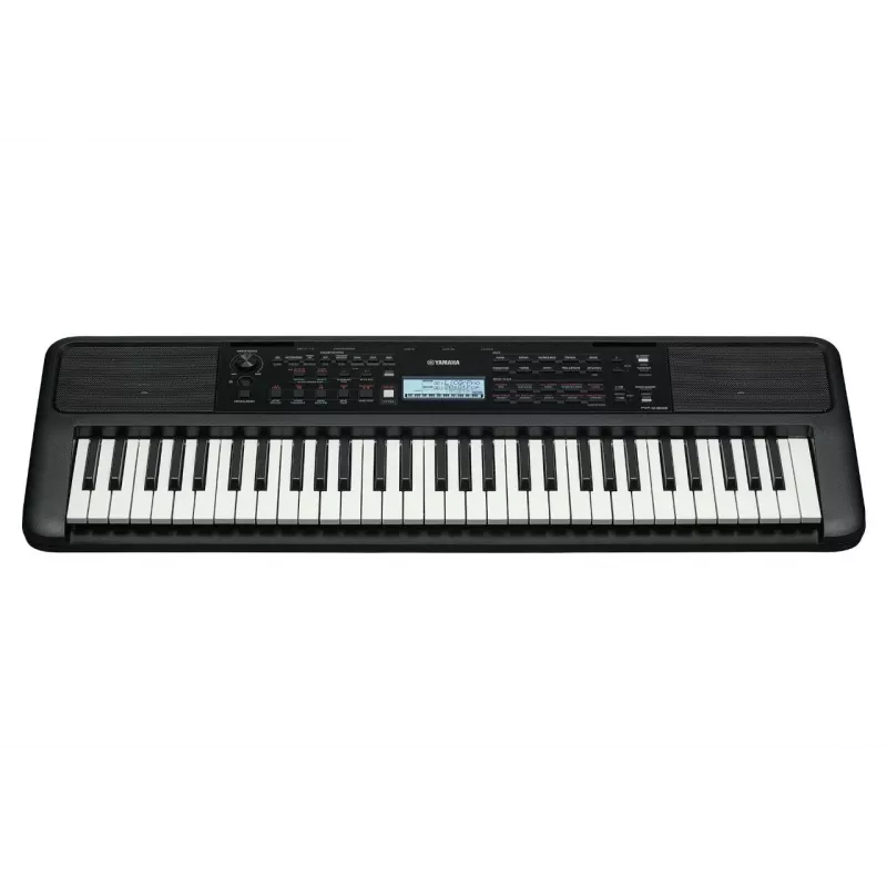 Keyboard YAMAHA PSR-E383 — 61-key portable MIDI keyboard, LCD display, USB, built-in speakers, battery-powered (6), black