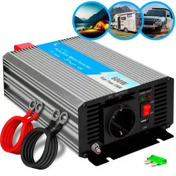 Voltage converter Extralink OPIP-600W 12V 600W pure sine