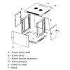 Extralink Rackmount cabinet 12U 600x450 Gray wall mounted