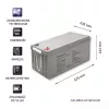 Rechargeable AGM battery QOLTEC 53069 12V 200Ah for backup power and UPS systems