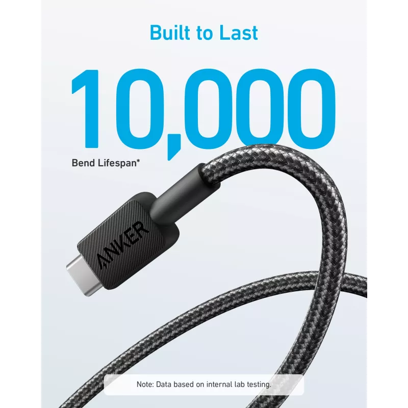 Anker Innovations 322 USB-A to USB-C Cable Nylon 1.8M Black - Cable - Digital/Data