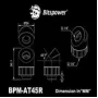 Angled 45° Rotary Fitting BitsPower Artemis — matte black
