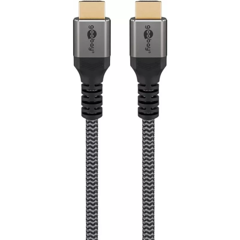 Plus High-Speed-HDMI-Kabel mit Ethernet, 4K @ 60Hz (grau, 15 Meter)