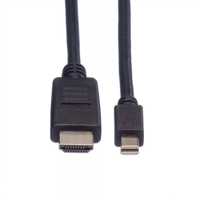 ROLINE - Video- / Audio Cable - DisplayPort / HDMI - 32 AWG - Mini DisplayPort (M) - HDMI, 19-pin (M) - 3 m - Shielded - Black (11.04.5792)