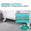 Bath mat Beldray LA032647LGRYUFFEU7 Antibac Chevron memory foam, anti-bacterial, grey
