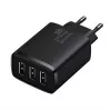 Baseus Compact Quick Charger, 3x USB, 17W (Black)