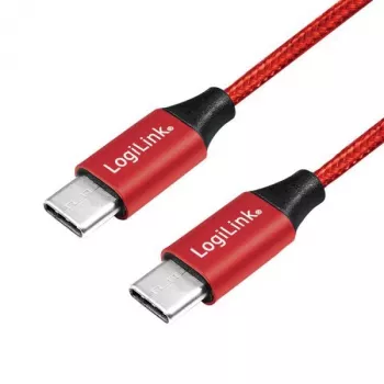 LOGILINK CU0156 LOGILINK - Cable USB 2.0, USB-C male to USB-C male, Red, 1 m