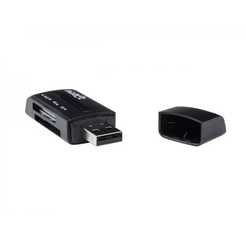 Natec MINI ANT 3 USB 2.0 Card Reader (SD, SDHC, MMC, M2, microSD), Black (NCZ-0560)