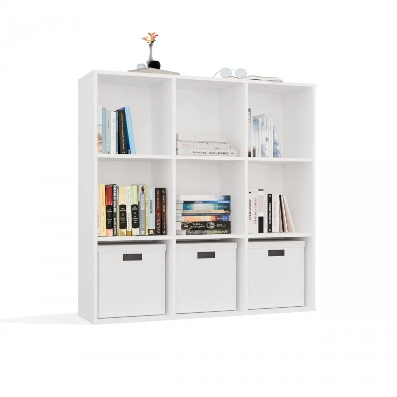 MALAX 3x3 H WHITE SHELVING UNIT