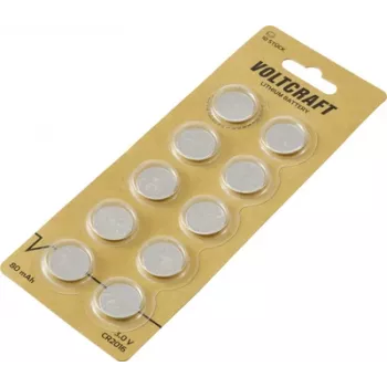 Voltcraft Button Cell CR 2016 3 V 10 pc(s) 80 mAh Lithium VC-12209095 (VC-12209095)