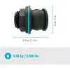 tank connector Push IN, G 1 and G 3/4 (black, for Wall Thicknesses of 2-10mm)