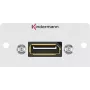Kindermann Konnect 50 alu Half Size Adapter Plate - modular faceplate snap-in - DisplayPort - anodised aluminium (7444000888)