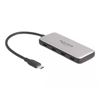 DeLOCK 64261 USB 3.2 Gen 1 Type-C Hub 10000 Mbit/s Black Grey