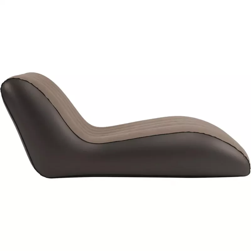 Inflatable camping lounger Easy Camp 420072, brown PVC, 840×1400×700 mm