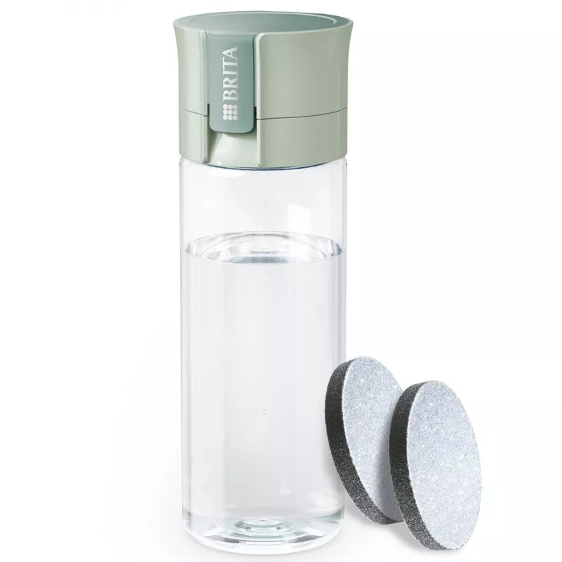Reusable water bottle BRITA Fill&Go Vital 600 ml with built-in MicroDisc filter, Green