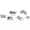 Swivel castors for wall housing ROLINE, steel housing, load 250 kg, pack of 4