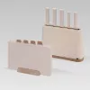 Maestro MR-1412-BEIGE Knife set with block + Cutting board set Beige