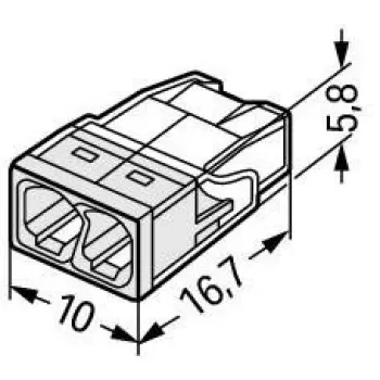 Wago 2273-202 cable splitter/combiner Transparent, White