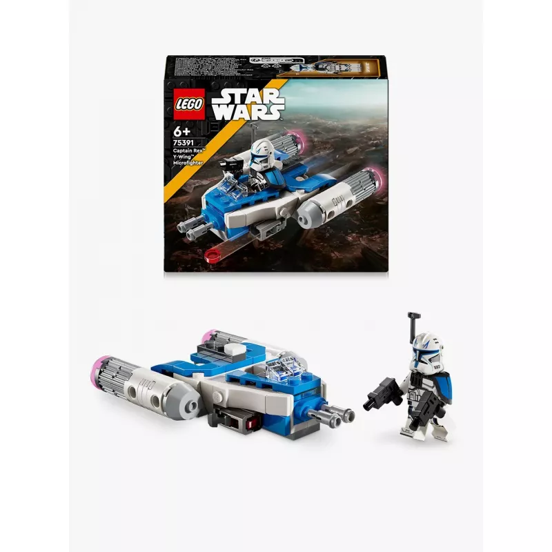 LEGO Star Wars Captain Rex Y-Wing Microfighter Collectible the Clone Wars Starship Vehicle Toy with a Character Minifigure for 6 Plus Year Old Boys &