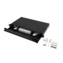 Lanberg 19 inch 1U Sliding Fiber Optic Patch Panel 24xSC Simplex/24xLC Duplex Black with Accessories