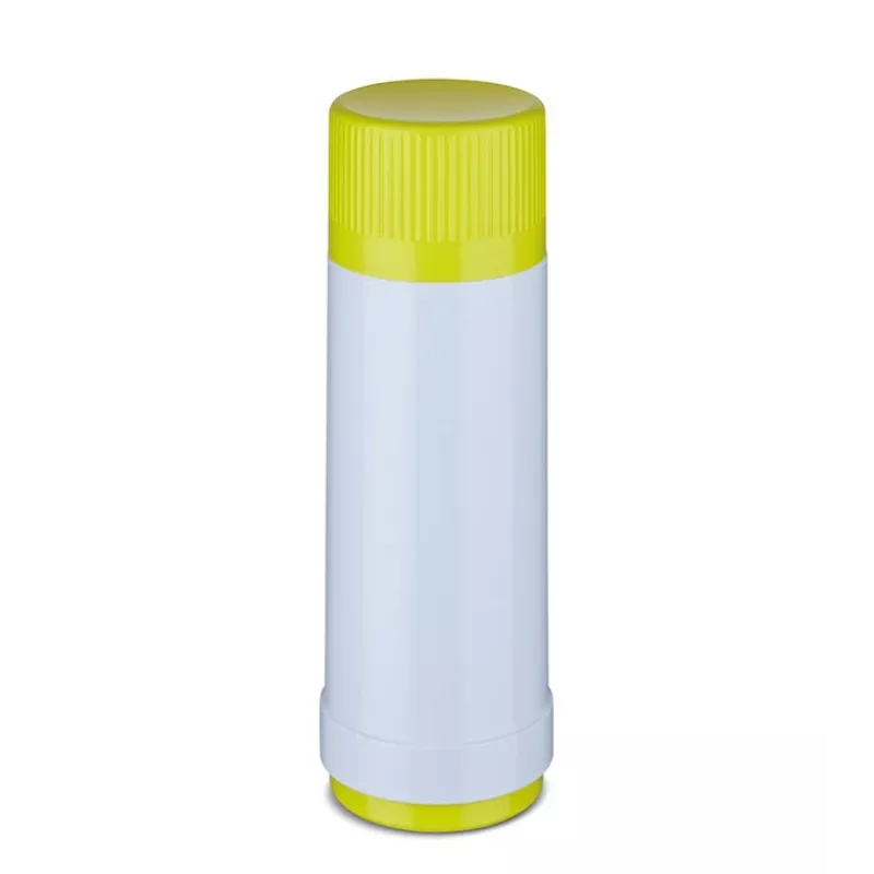Thermos bottle ROTPUNKT Series 40 0.75 L — double-wall polypropylene, 24 h hot / 36 h cold, white-yellow