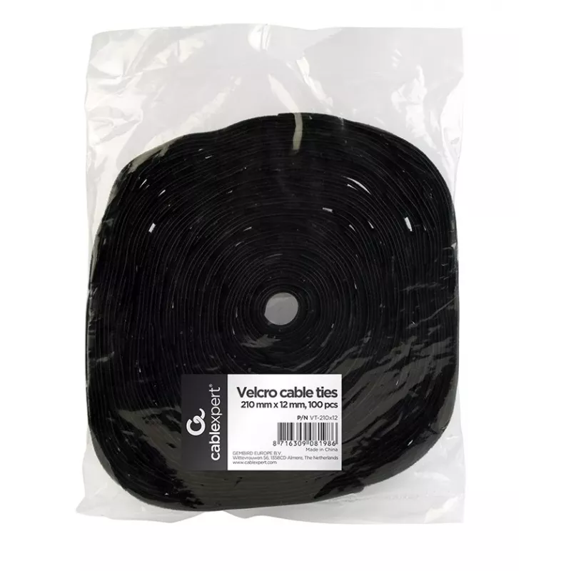 Gembird VT-210X12 cable tie Black 100 pc(s)