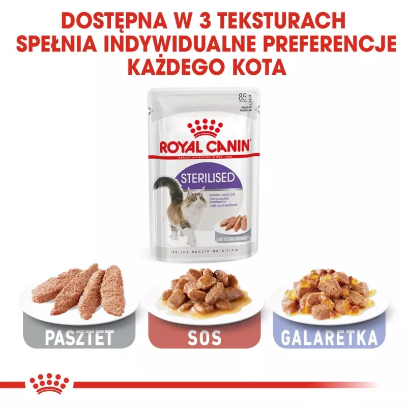 ROYAL CANIN FHN Sterilised in sauce - wet food for adult cats - 12x85g