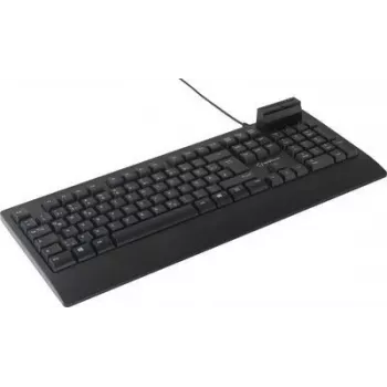 Renkforce RF-CKB-200 USB Keyboard German, QWERTZ Black Smart Card Reader (RF-CKB-200)