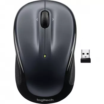 LOGITECH M325s Mouse right and left-handed optical 5 buttons wireless 2.4 GHz USB wireless receiver dark grey