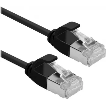 ROLINE GREEN U/FTP Patch Cable Cat.6A (Class EA), LSOH, slim, black, 2 m (21.44.3355)
