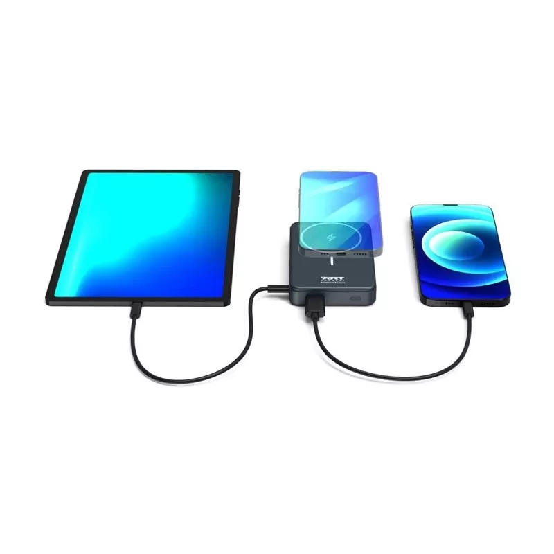 Power Bank Port Designs 907005 10000 mAh Wireless Charging Black
