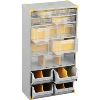 Workshop organizer allit Werkstatt-Magazin 465610, 19 compartments, portable storage bin for small parts