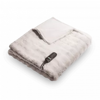 Duux Yentl Heated Overblanket, 200 x 200 cm | DXOB12 | Number of heating levels 9 | Number of persons 1 | Washable | Remote control | Premium faux fur | 200 W | Bubble Gray
