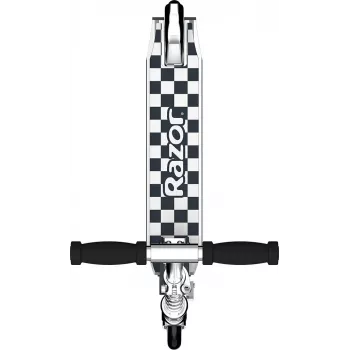 Razor Model A Kick Scooter — Lightweight Foldable Aluminium Scooter for Teens & Adults, Adjustable Handlebar, 65 kg Max Load, Silver