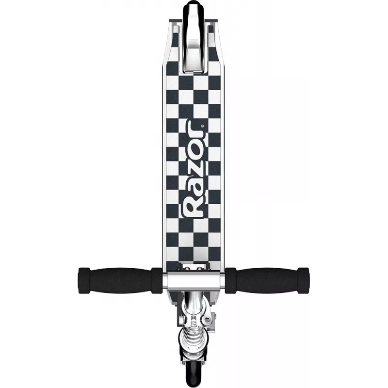 Razor Model A Kick Scooter — Lightweight Foldable Aluminium Scooter for Teens & Adults, Adjustable Handlebar, 65 kg Max Load, Silver