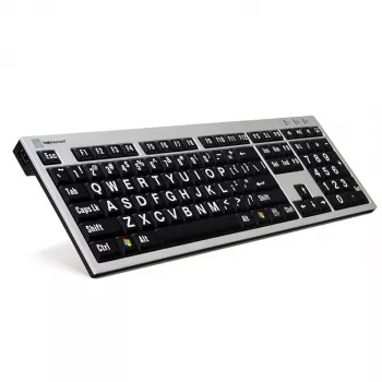 Keyboard Logickeyboard LKB-LPRNTWB-AJPU Office USB French Black Silver