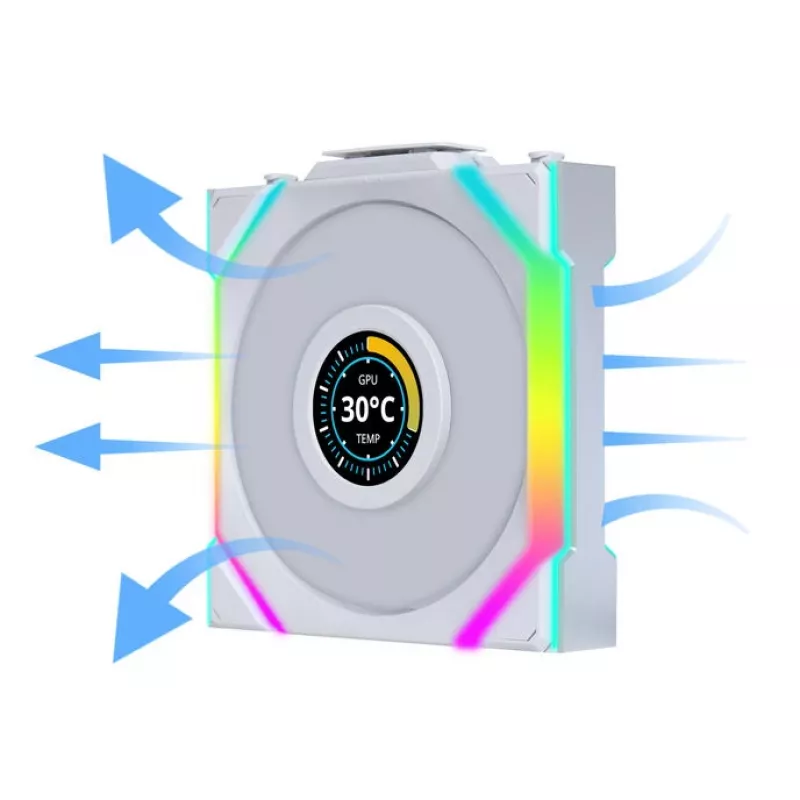 Fan Lian Li UNI FAN SL Wireless LCD 120 12 cm White 31 dB 51.45 cfm